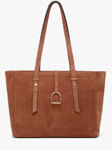 Shoulder Bag Altesse Suede Leather Etrier Brown altesse suede EASU088M